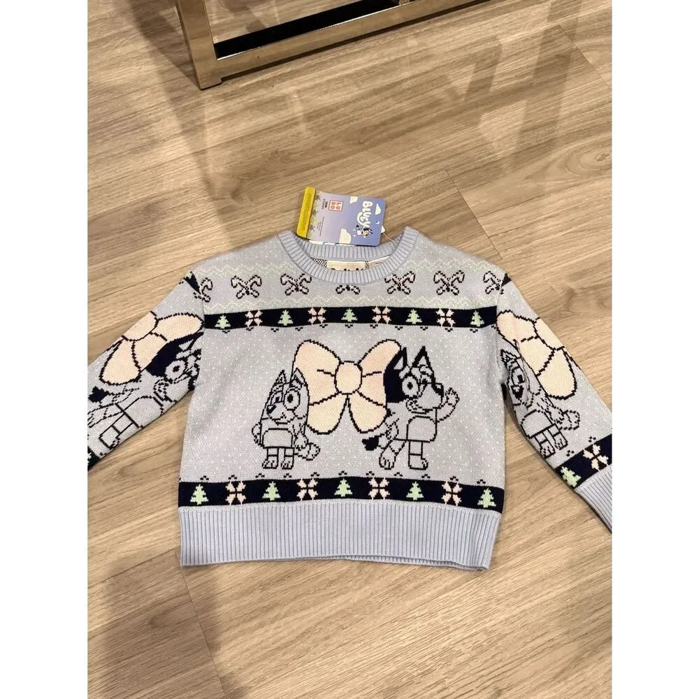 Carter’s Bluey Light Blue Graphic Knit Sweater
